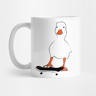 skateboarding white duck Mug